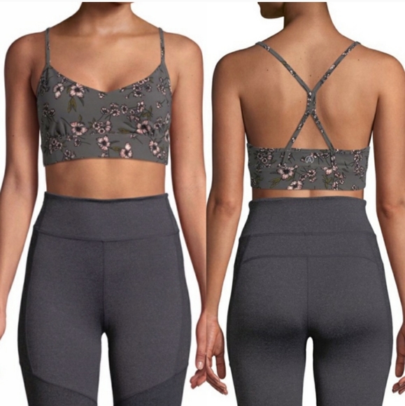Askya Other - ASKYA Grey Floral Sports Bra   A